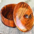 Wooden Hotpot with Brass work Hand Made Box with Stylish Wood Polish
