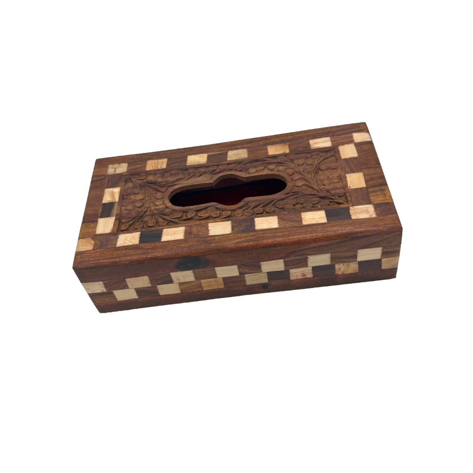 Handcrafted Wooden Tissue Box Cover – Elegant Decorative Holder