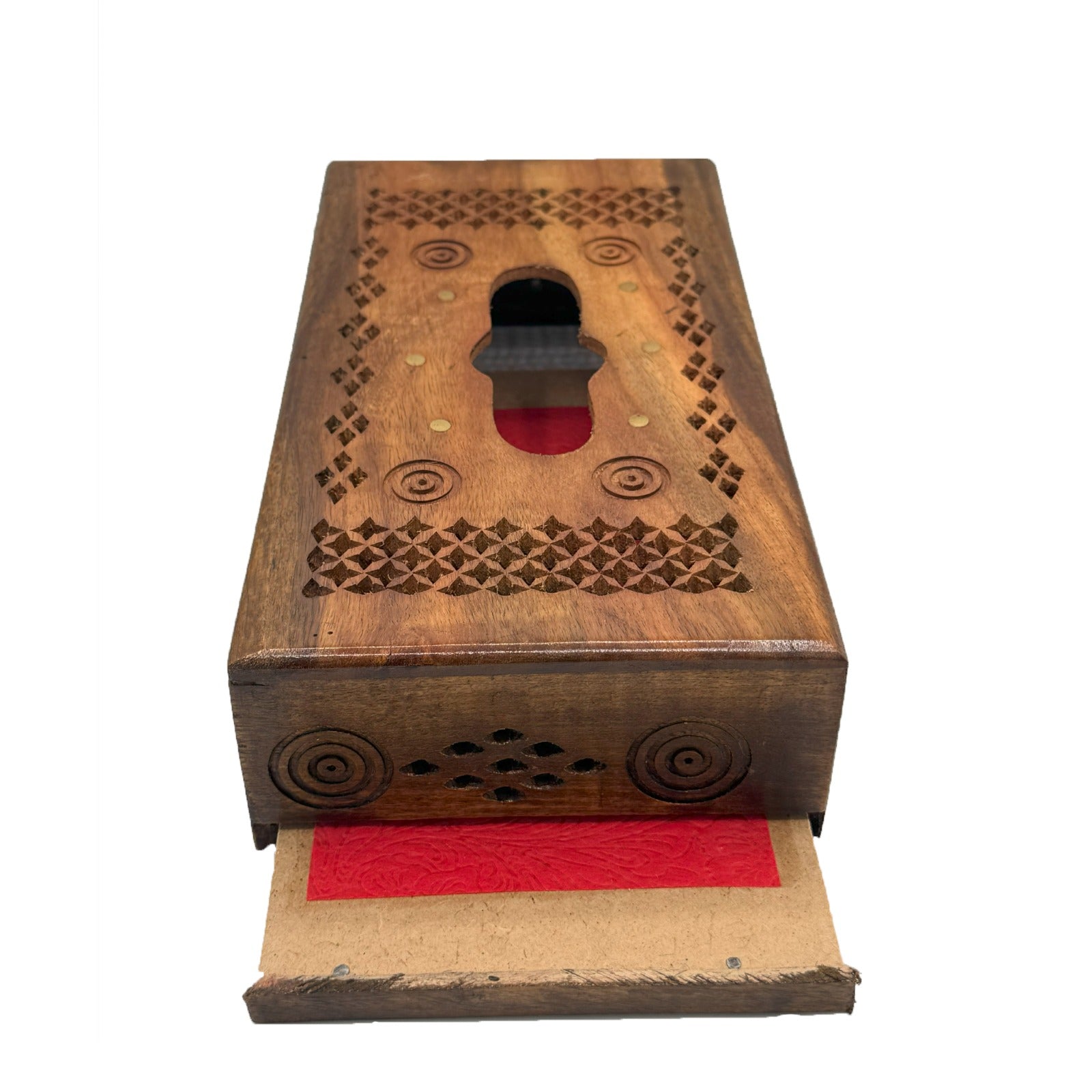 Wooden Hand Made Carving Tissue Box